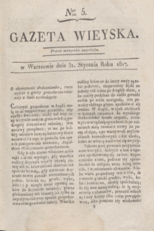 Gazeta Wieyska. 1817, Ner 5 (31 stycznia)