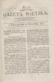 Gazeta Wieyska. 1817, Ner 13 (28 marca)