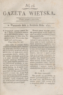 Gazeta Wieyska. 1817, Ner 14 (4 kwietnia)