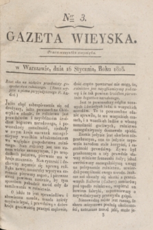Gazeta Wieyska. [T.2], Ner 3 (16 stycznia 1818)