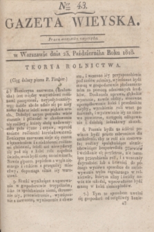 Gazeta Wieyska. [T.2], Ner 43 (23 października 1818)