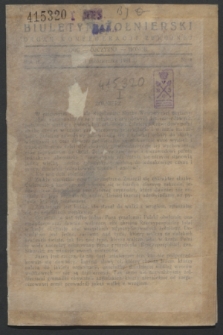 Biuletyn Żołnierski. R.2, nr 8 (1 października 1941)