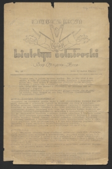 Biuletyn Żołnierski. R.2, nr 10 (15 marca 1941)