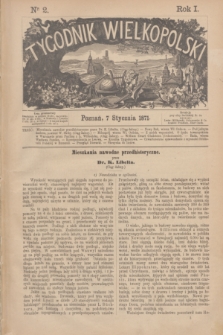 Tygodnik Wielkopolski. R.1, nr 2 (7 stycznia 1871)