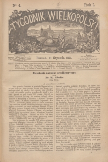 Tygodnik Wielkopolski. R.1, nr 4 (21 stycznia 1871)