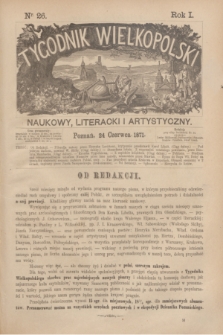 Tygodnik Wielkopolski Naukowy, Literacki i Artystyczny. R.1, nr 26 (24 czerwca 1871)