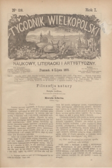 Tygodnik Wielkopolski Naukowy, Literacki i Artystyczny. R.1, nr 28 (8 lipca 1871)