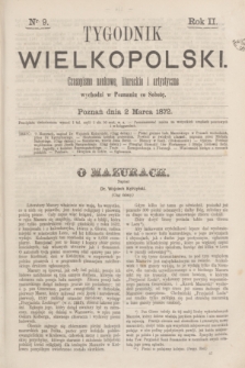 Tygodnik Wielkopolski : czasopismo naukowe, literackie i artystyczne. R.2, nr 9 (2 marca 1872)