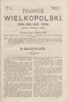 Tygodnik Wielkopolski : czasopismo naukowe, literackie i artystyczne. R.2, nr 11 (16 marca 1872)