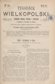 Tygodnik Wielkopolski : czasopismo naukowe, literackie i artystyczne. R.2, nr 40 (5 października 1872)