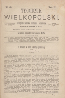 Tygodnik Wielkopolski : czasopismo naukowe, literackie i artystyczne. R.2, nr 48 (28 listopada 1872)