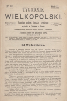 Tygodnik Wielkopolski : czasopismo naukowe, literackie i artystyczne. R.2, nr 52 (28 grudnia 1872)