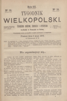 Tygodnik Wielkopolski : czasopismo naukowe, literackie i artystyczne. R.3, nr 18 (3 maja 1873)