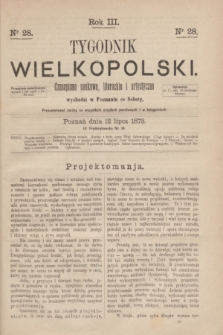 Tygodnik Wielkopolski : czasopismo naukowe, literackie i artystyczne. R.3, nr 28 (12 lipca 1873)