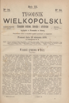Tygodnik Wielkopolski : czasopismo naukowe, literackie i artystyczne. R.3, nr 34 (23 sierpnia 1873)