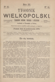 Tygodnik Wielkopolski : czasopismo naukowe, literackie i artystyczne. R.3, nr 41 (11 października 1873)