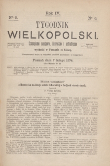 Tygodnik Wielkopolski : czasopismo naukowe, literackie i artystyczne. R.4, nr 6 (7 lutego 1874) + dod.