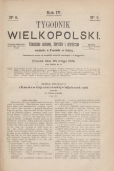 Tygodnik Wielkopolski : czasopismo naukowe, literackie i artystyczne. R.4, nr 9 (28 lutego 1874) + dod.
