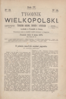 Tygodnik Wielkopolski : czasopismo naukowe, literackie i artystyczne. R.4, nr 18 (2 maja 1874)