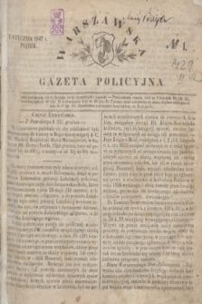Warszawska Gazeta Policyjna. 1847, № 1 (1 stycznia)