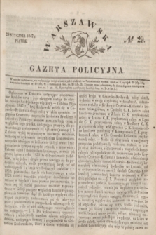 Warszawska Gazeta Policyjna. 1847, № 29 (29 stycznia)