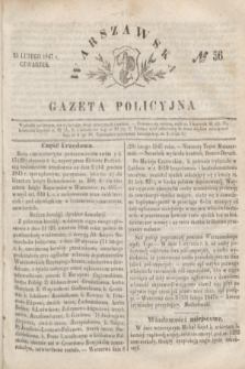 Warszawska Gazeta Policyjna. 1847, № 56 (25 lutego)