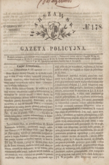 Warszawska Gazeta Policyjna. 1847, № 178 (8 czerwca)