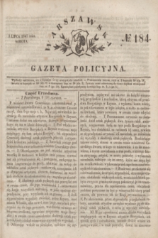 Warszawska Gazeta Policyjna. 1847, № 184 (3 lipca)