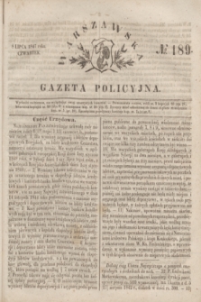 Warszawska Gazeta Policyjna. 1847, № 189 (8 lipca)