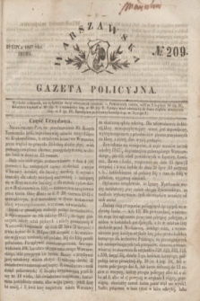 Warszawska Gazeta Policyjna. 1847, № 209 (28 lipca)