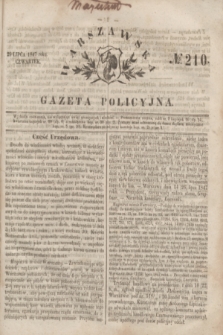 Warszawska Gazeta Policyjna. 1847, No 210 (29 lipca)