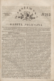 Warszawska Gazeta Policyjna. 1847, № 215 (3 sierpnia)