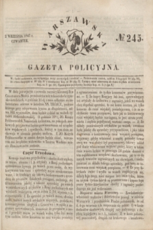 Warszawska Gazeta Policyjna. 1847, № 245 (2 września)