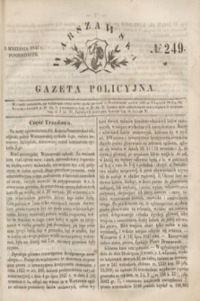 Warszawska Gazeta Policyjna. 1847, № 249 (6 września)