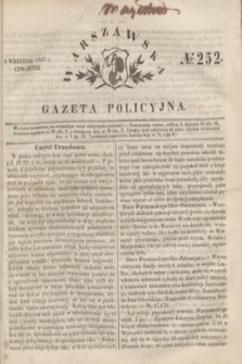 Warszawska Gazeta Policyjna. 1847, No 252 (9 września)