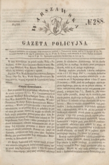 Warszawska Gazeta Policyjna. 1847, No 288 (15 października)