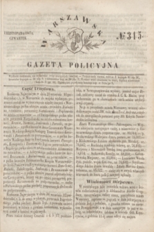 Warszawska Gazeta Policyjna. 1847, No 315 (11 listopada)