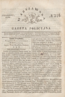 Warszawska Gazeta Policyjna. 1847, № 316 (12 listopada)