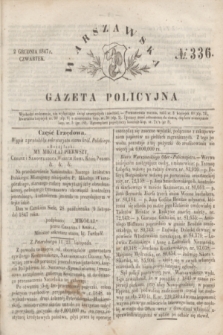 Warszawska Gazeta Policyjna. 1847, № 336 (2 grudnia)