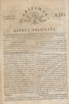 Warszawska Gazeta Policyjna. 1847, № 361 (27 grudnia) + dod.