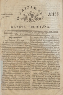Warszawska Gazeta Policyjna. 1847, № 365 (31 grudnia)