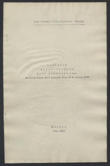 Biuletyn sprawozdawczy Rady Narodowej R. P. : za okres czasu od 3 grudnia 1942 do 1 lutego 1943