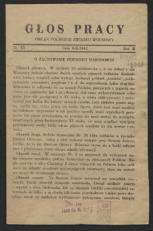 Głos Pracy. R.3, nr 45 (9 listopada 1942)