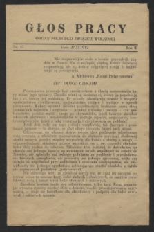 Głos Pracy. R.3, nr 47 (27 listopada 1942)