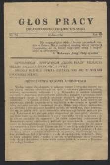 Głos Pracy. R.3, nr 51 (23 grudnia 1942)