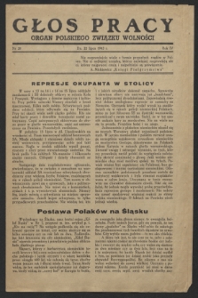 Głos Pracy : Organ Polskiego Związku Wolności. R.4, nr 30 (22 lipca 1943)