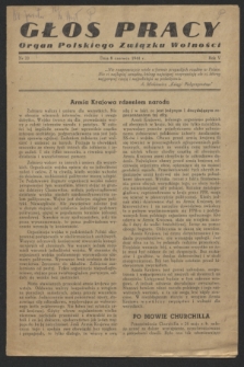 Głos Pracy : Organ Polskiego Związku Wolności. R.5, nr 23 (8 czerwca 1944)