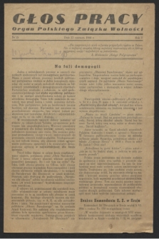 Głos Pracy : Organ Polskiego Związku Wolności. R.5, nr 25 (22 czerwca 1944)