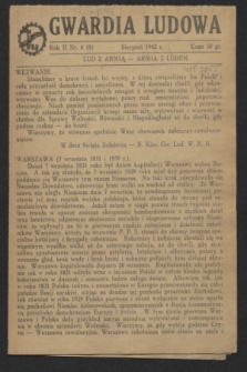 Gwardia Ludowa. R.2, nr 6 (sierpień 1942) = nr 9