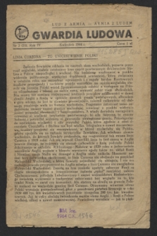 Gwardia Ludowa. R.4, nr 2 (kwiecień 1944) = nr 21